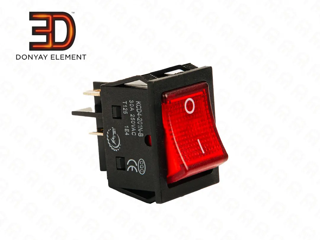 کلید تک پل پهن چراغ دار 30 آمپر