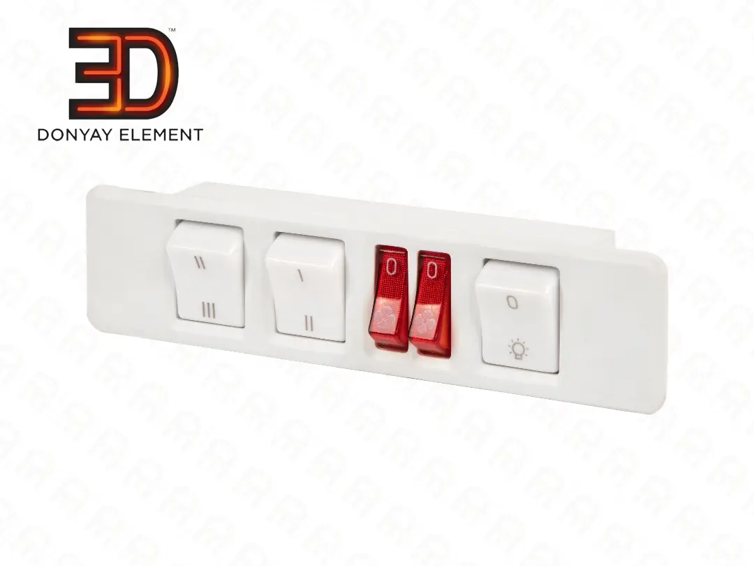 کلید هود دو موتوره با قاب فابریک